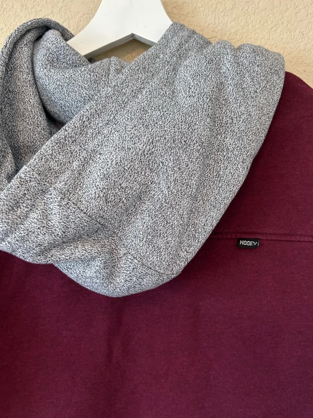 Hooey Men’s Maroon & Gray Two-Tone Pullover Hoodie Soze M - Picture 6 of 7